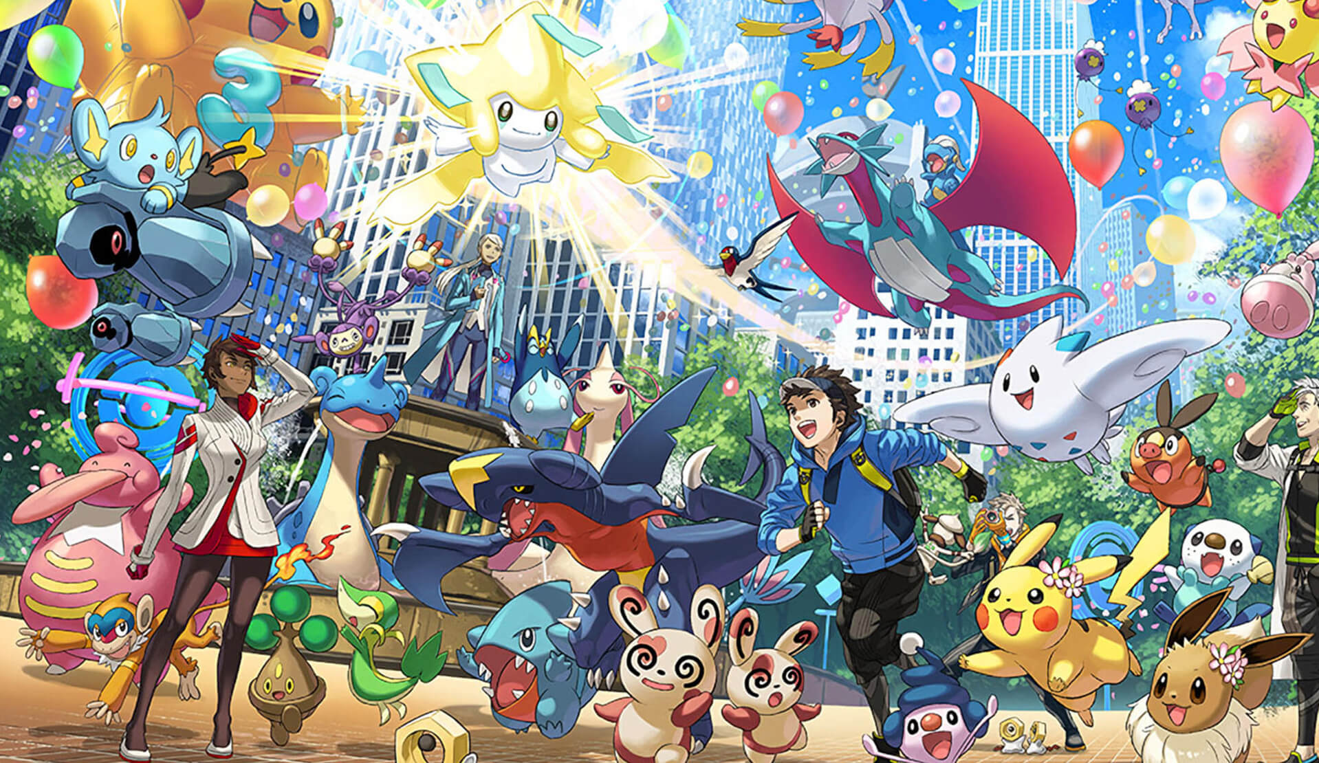 Pokemon Go celebration in the city compilation
